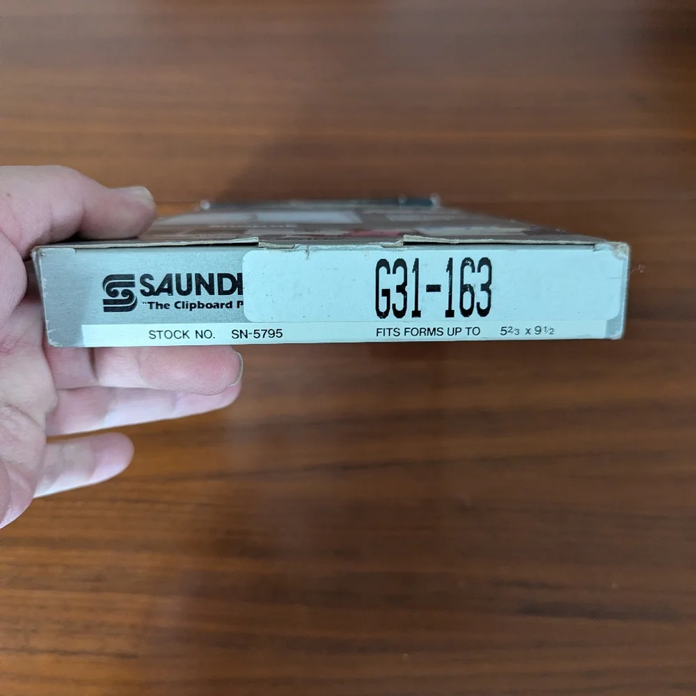 Saunders 10507 Snapak Aluminum Side Open Memo Size Holder Folder Small Dent
